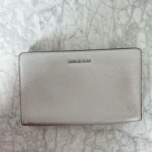 Michael Kors silver clutch